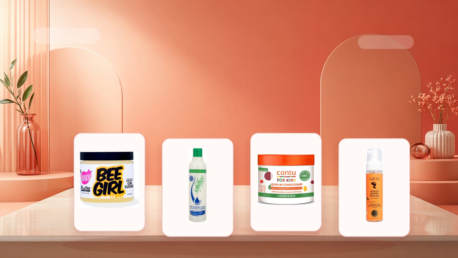 Curly and Coily Hair Routine: Product Order and Choice Guide product guide with real TJ Beauty product images