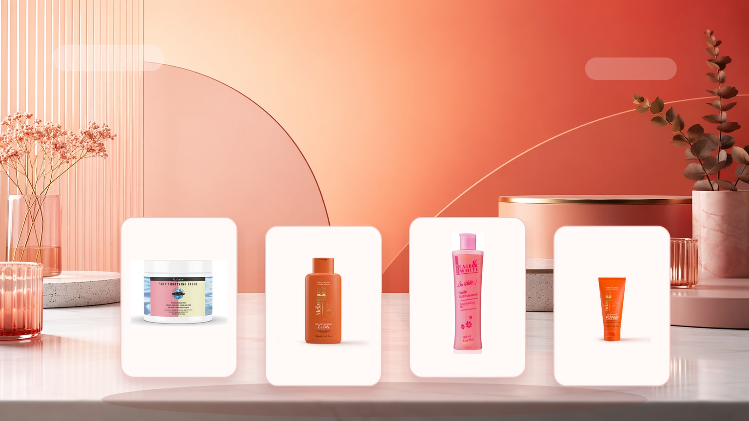 Products for Uneven Skin Tone: What to Choose for Body and Face product guide with real TJ Beauty product images