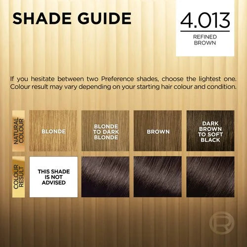 Preference 4 L'Oréal Préférence 4.013 Refined Brown Hair Dye | Luminous Shine – TJ ...