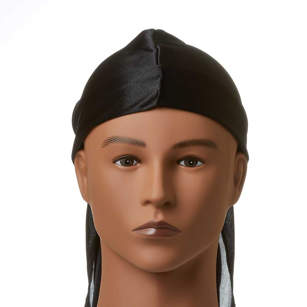 Red By Kiss Silky Satin Durag Black HD01