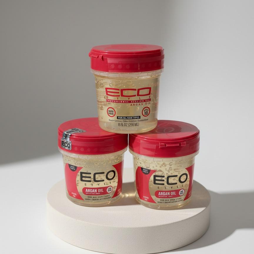 ECO Style Styling Gel Argan Oil Max Hold 8 oz - Pack of 3 - Achieve ultimate style with ECO Style Argan Oil Ma - Image 2