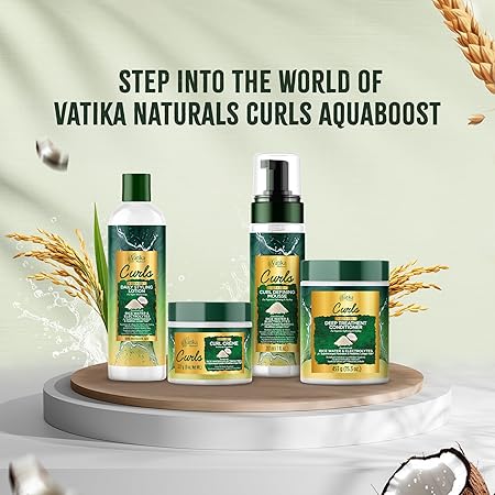 Vatika Naturals Curls Leave-In Conditioner – Rice Water & Electrolytes