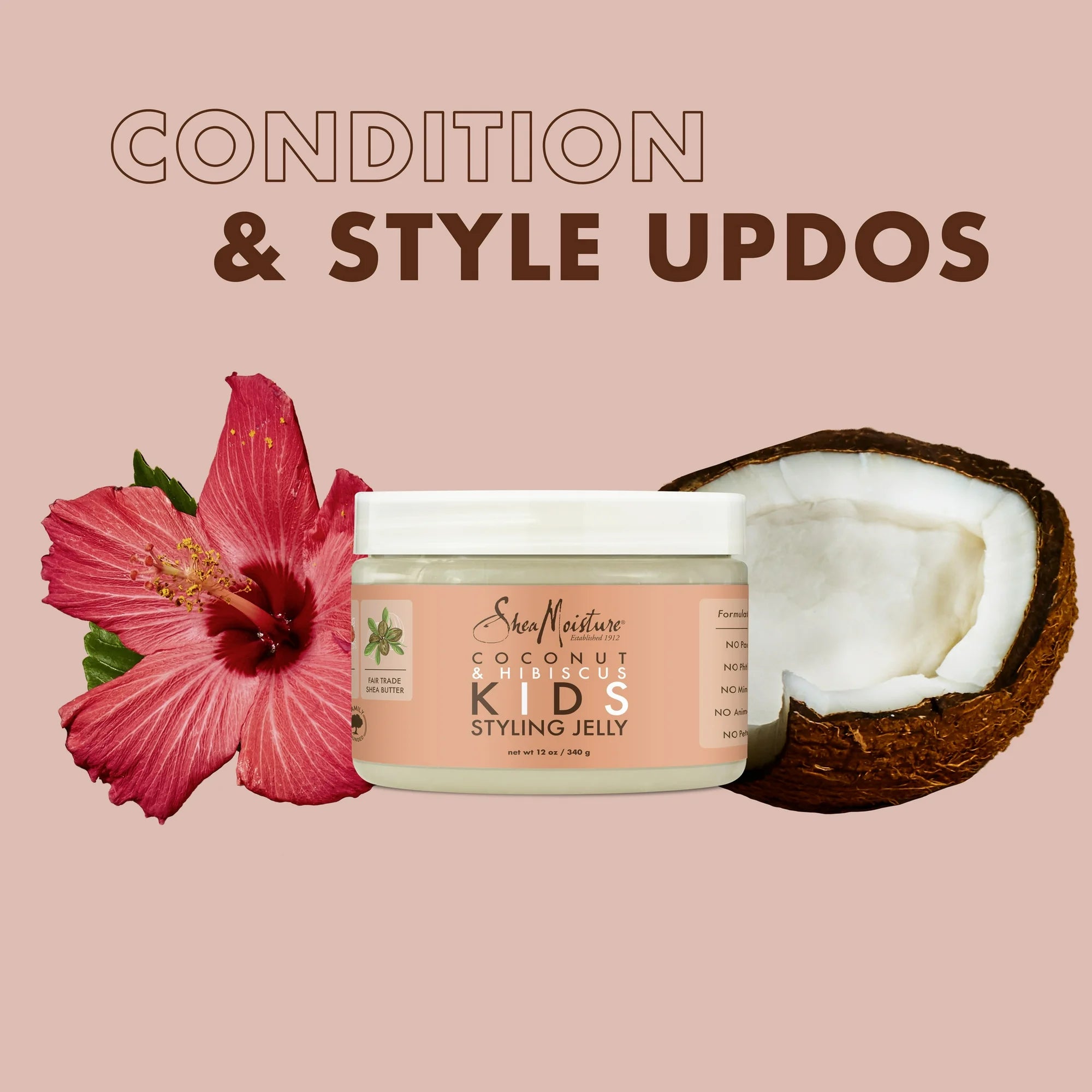Shea Moisture Coconut & Hibiscus KIDS Styling Jelly 12 oz
