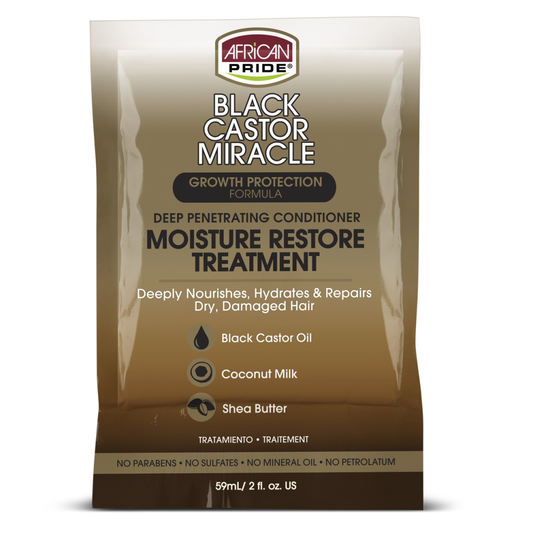 African Pride Black Castor Miracle Moisture Restore Treatment 56 g