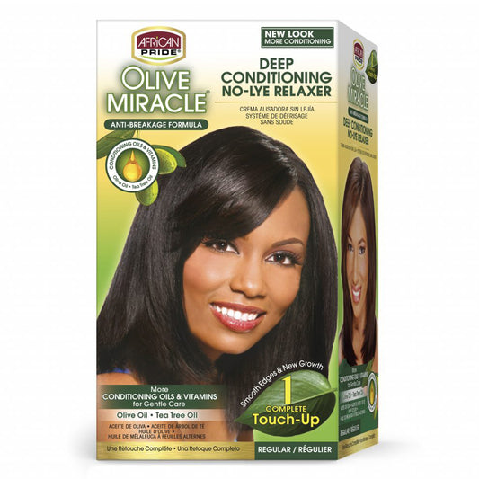 African Pride Olive Miracle No-Lye Relaxer (Regular, 1 Touch-Up)