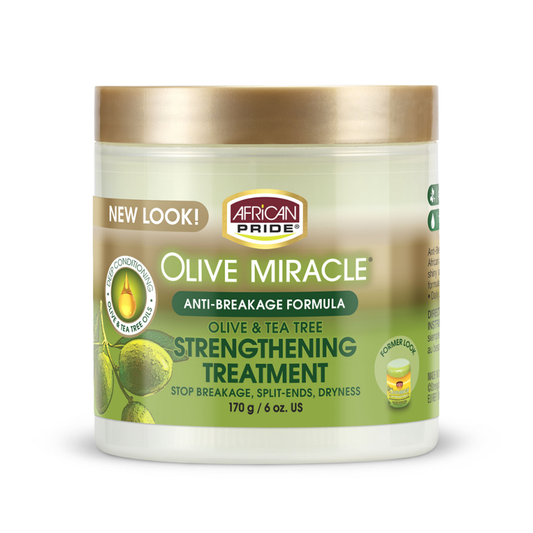 African Pride Olive Miracle Olive & Tea Tree Strengthening Treatment