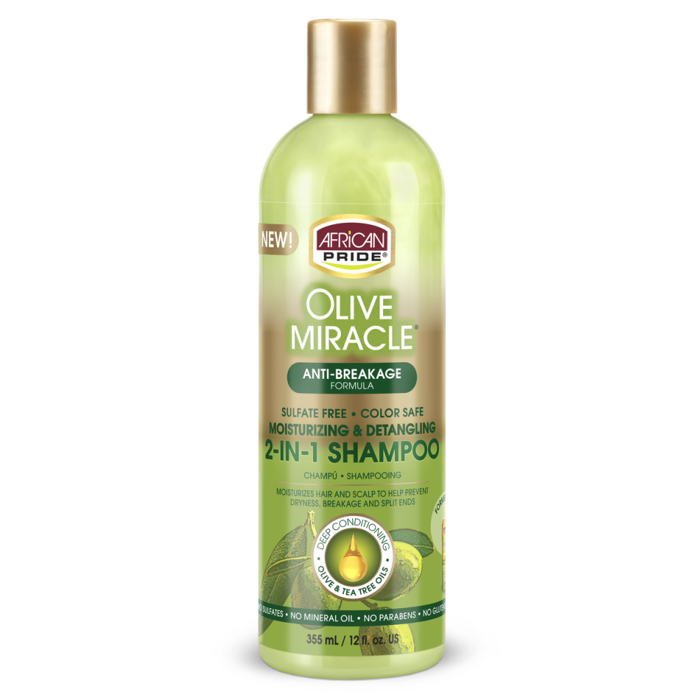 African Pride Olive Miracle 2-In-1 Shampoo 12oz