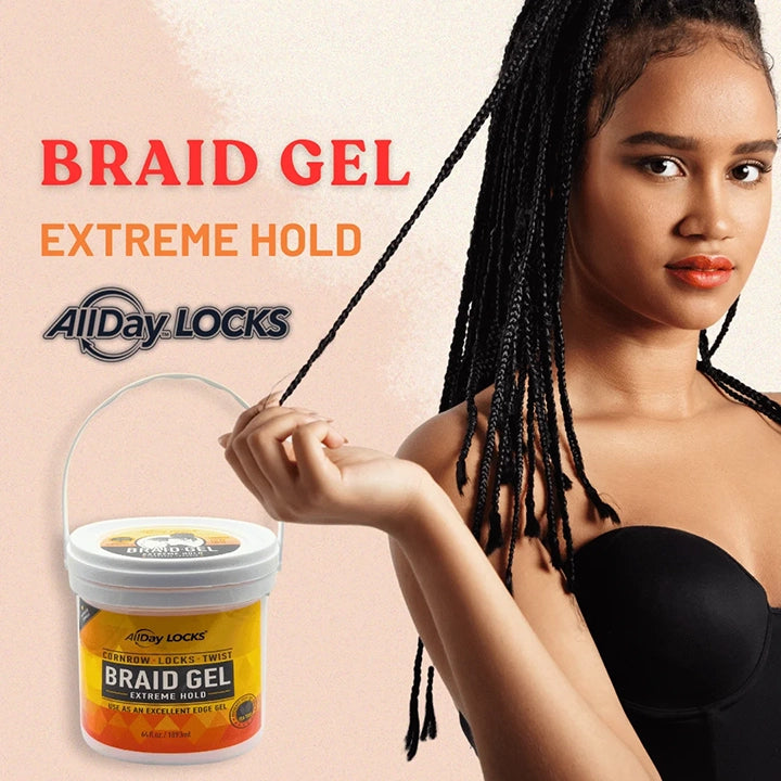 All Day Locks Braid Gel Extreme Hold 64 oz texture