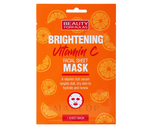Beauty Formulas - Brightening Facial Sheet Mask - Vitamin C