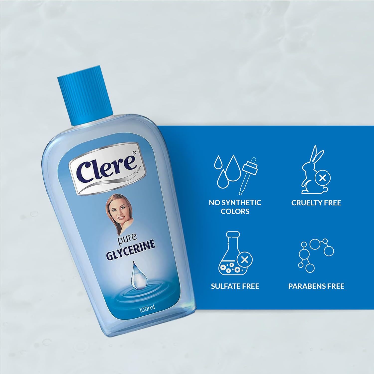 Clere Pure Glycerine Intense Hydration & Radiance for Dry Skin Types 100ml