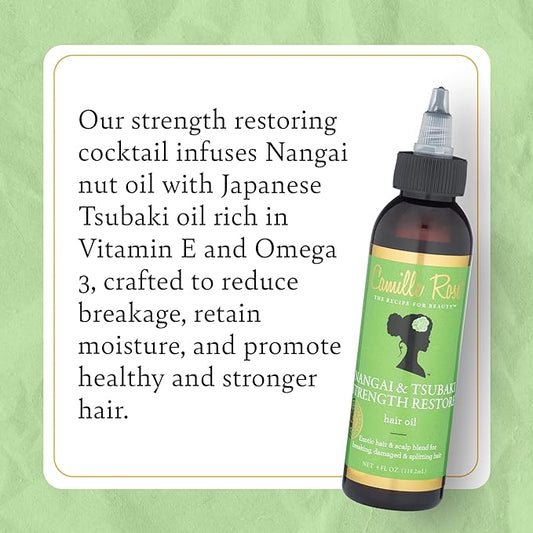 Camille Rose - Nangai & Tsubaki Strength Restore Hair Oil - 118.2ml