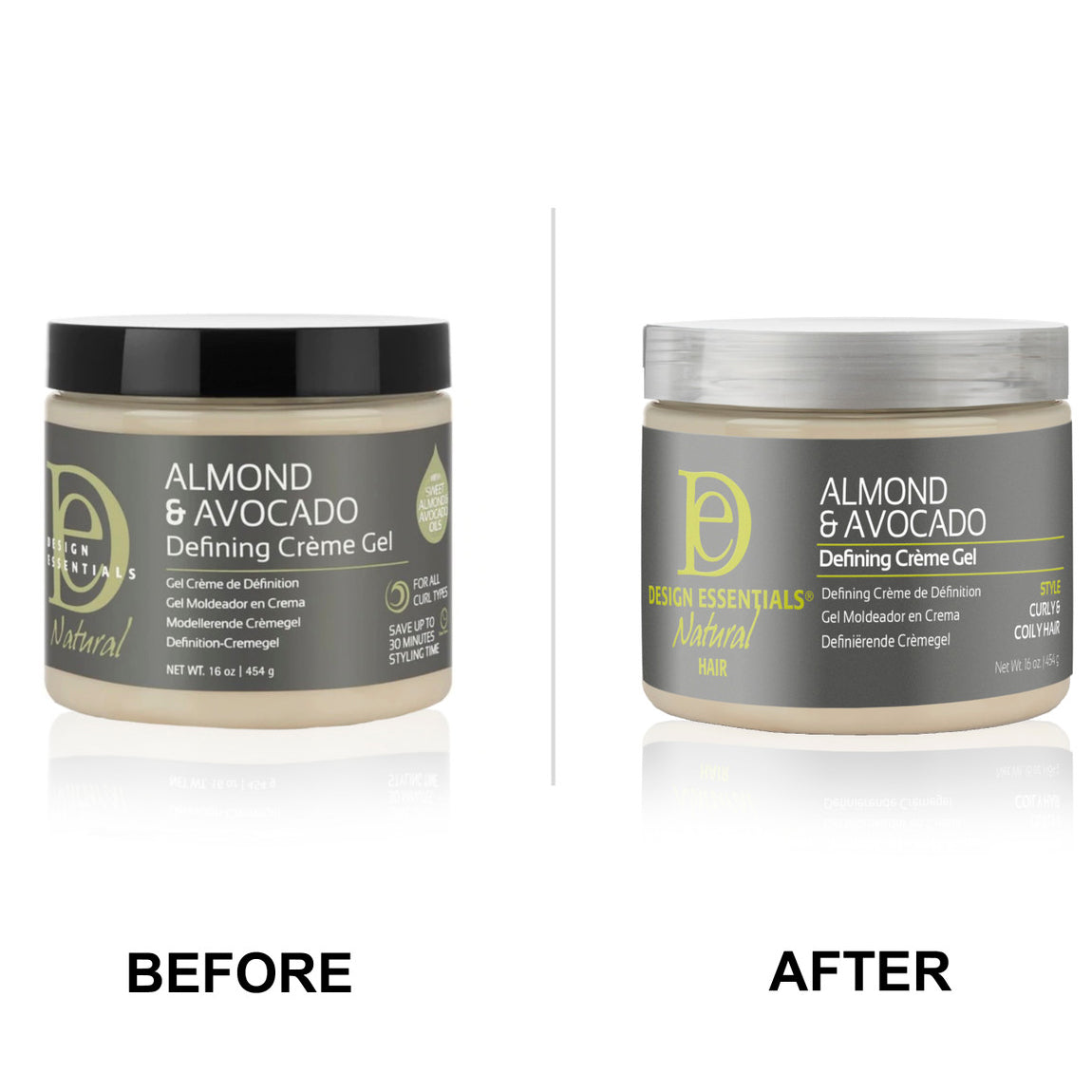 Design Essentials Almond & Avocado Curl Defining Creme Gel 16oz back label