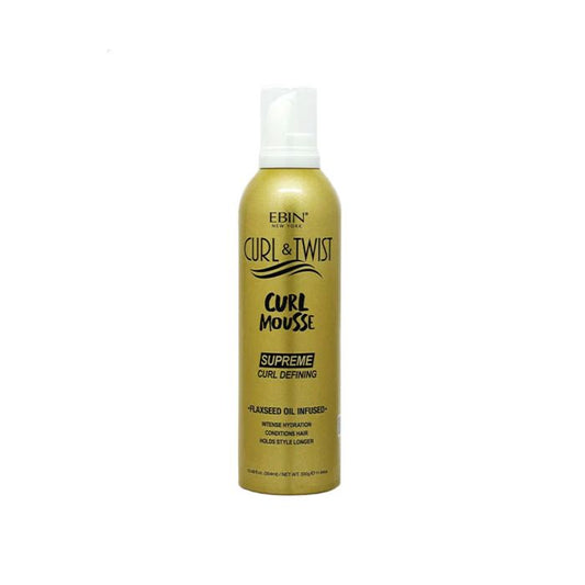 Ebin - Curl & Twist Curl Mousse Supreme Curl Defining Flaxseed Oil Infused - 354ml