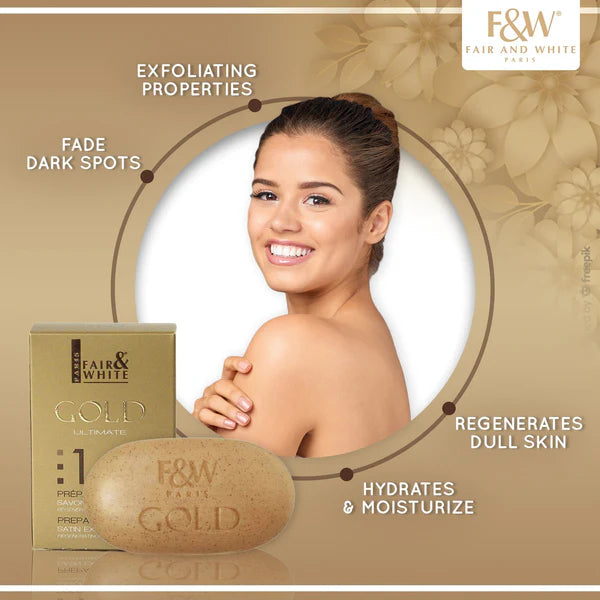 Fair and White 1 Gold Argan Oil Exfoliating Soap 200g