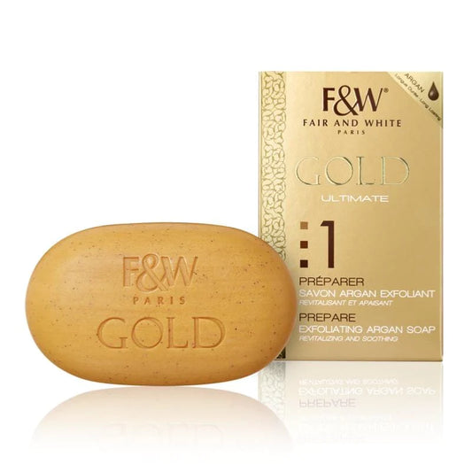 Fair & White Gold Exfoliating Argan Soap