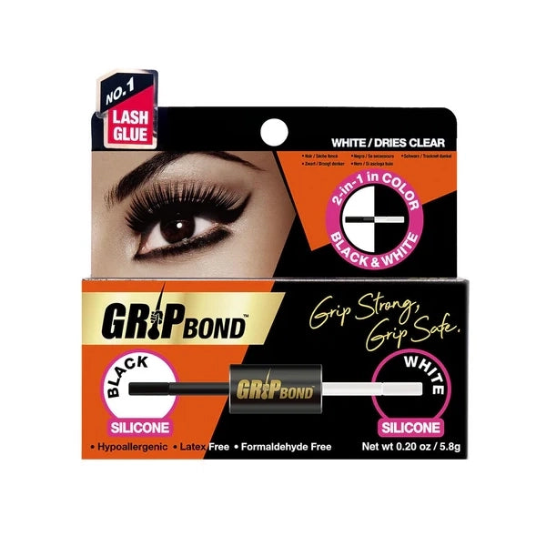 Grip Bond Lash Adhesive Black & White | Dual Paddle