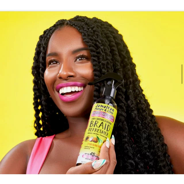 Jamaican Mango & Lime - Braids Your Way 6 in 1 soothes & Revives Braid Refresh - 237ml