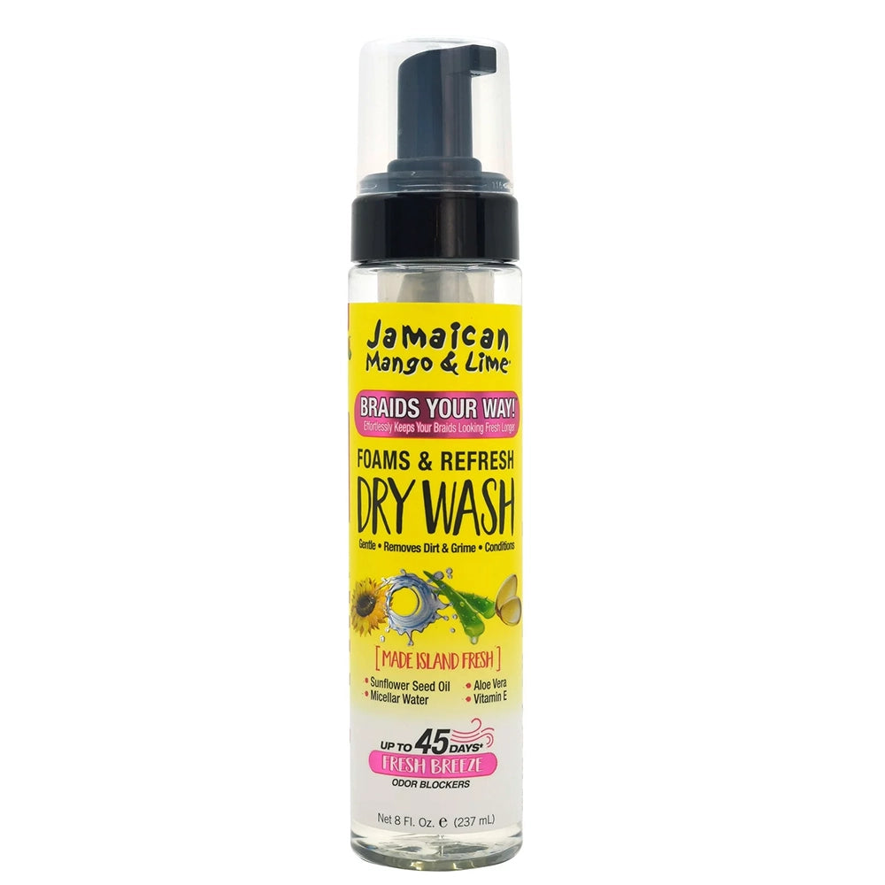 Jamaican Mango & Lime Foams & Refresh Dry Wash 8 oz TJ Beauty Products UK