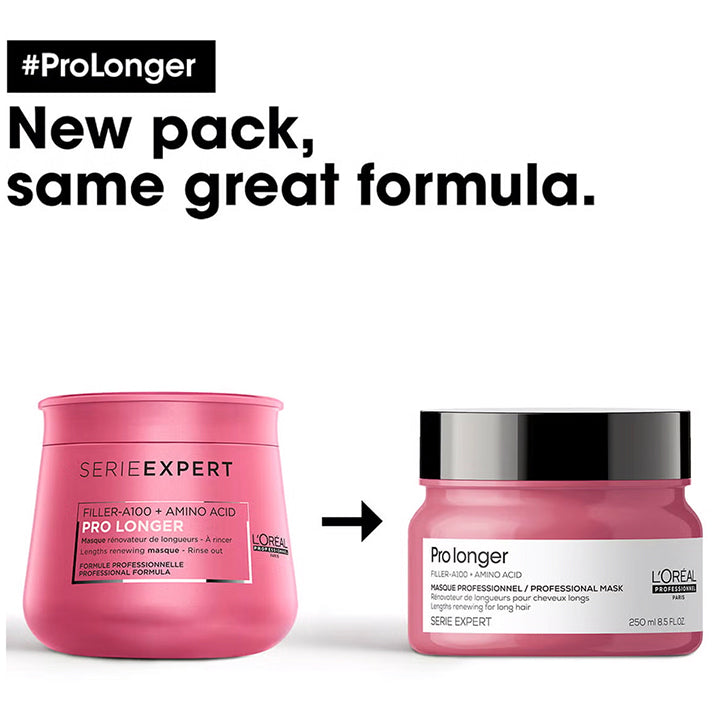 L'Oréal Professionnel Serié Expert Pro Longer Mask for Long Hair - Visibly Reduces Split Ends & Adds Body - Restore your long