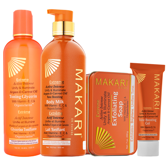 Makari Clear Skin Tone Lightening Kit (4 pc set)
