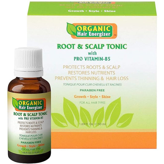 Organic Hair Energizer - Root & Scalp Pro Vitamin-B5 Hair Growth Tonic - 50ml