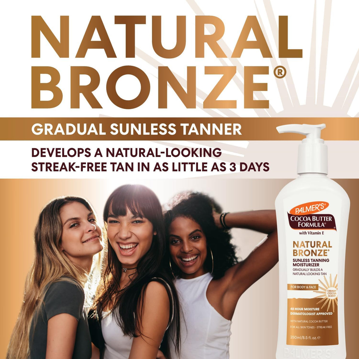 Lotion corporelle Palmer's Natural Bronze 250 ml