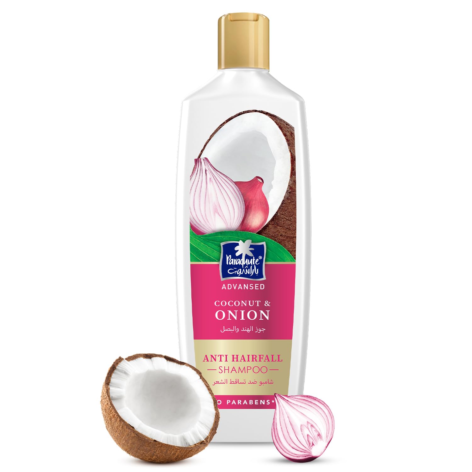 Parachute Coconut & Onion Anti Hairfall Shampoo 340ml | Strengthens Hair, Reduces