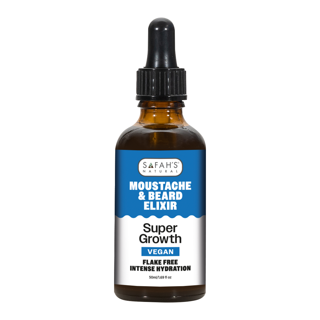 Safah's Natural Super Growth Moustache & Beard Elixir 1.69 oz