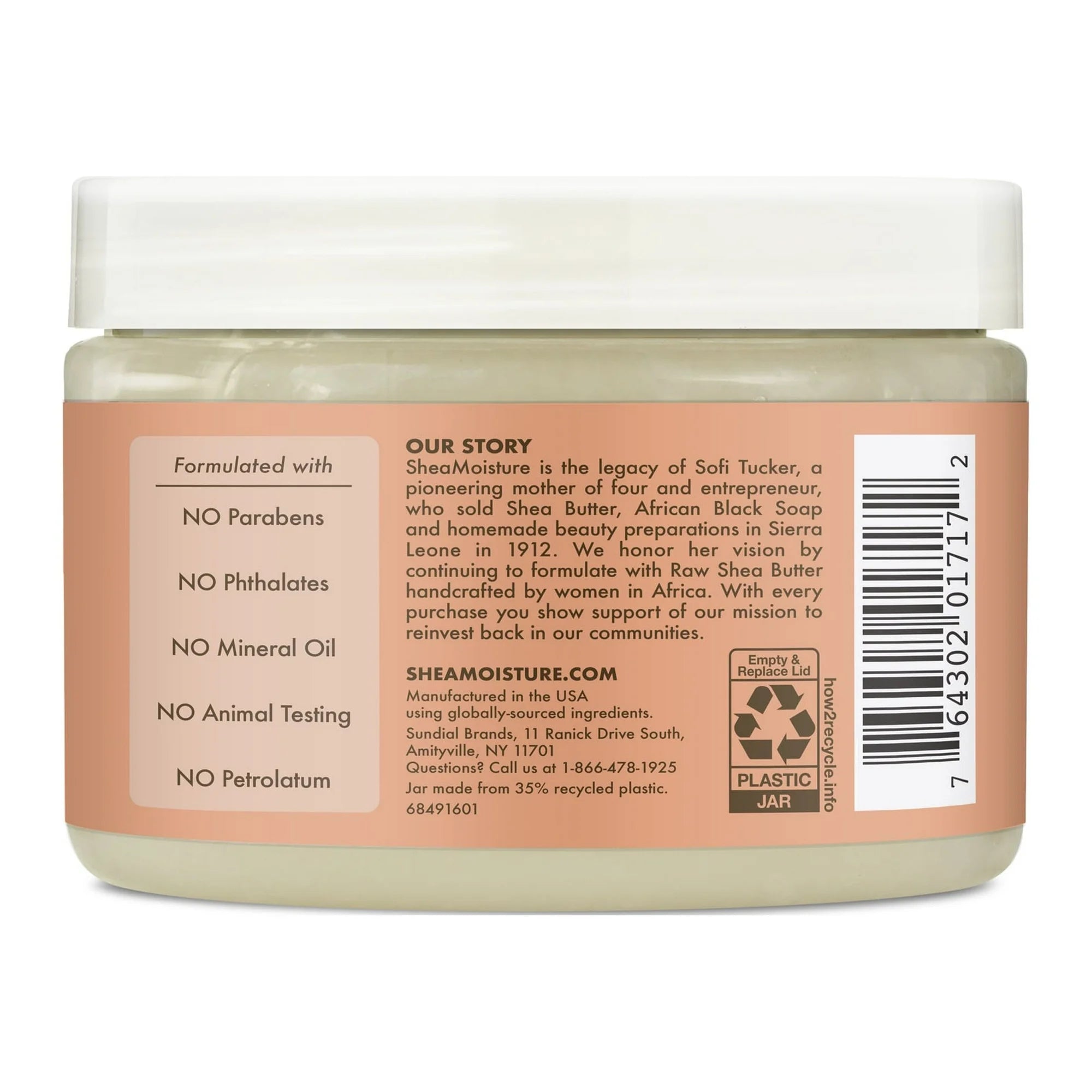 Shea Moisture Coconut & Hibiscus KIDS Styling Jelly 12 oz ingredients list back off the package 
