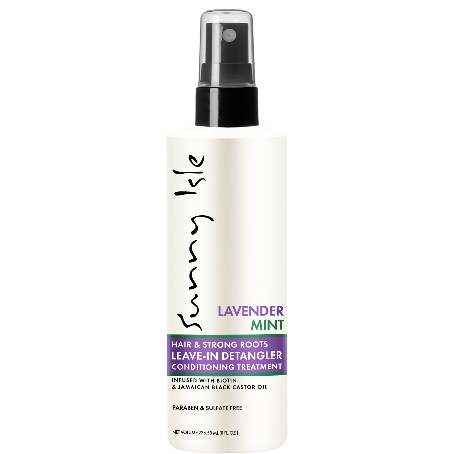 Sunny Isle Lavender Mint Leave-In Detangler Conditioning Treatment 236.58 ml/8.0 oz, front spray bottle view