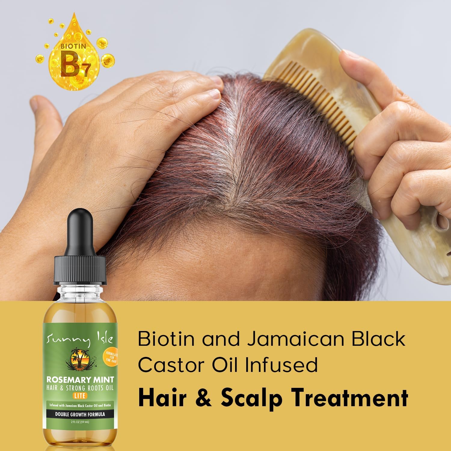 Sunny Isle Rosemary Mint hair and strong roots oil 