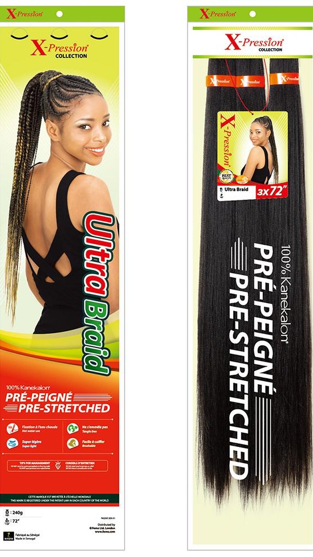 X Pression Ultra Braid Pre Stretched (3x 72 inch) color 1