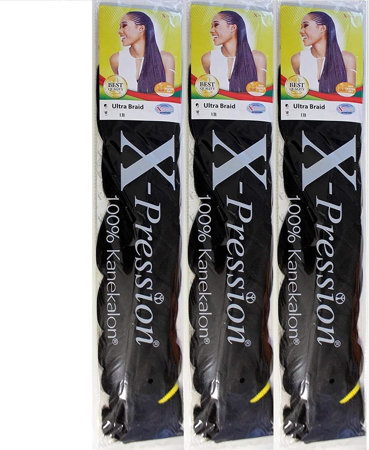 X Pression Ultra Braid (pack of 3) Value Protective Styling all Color 1B