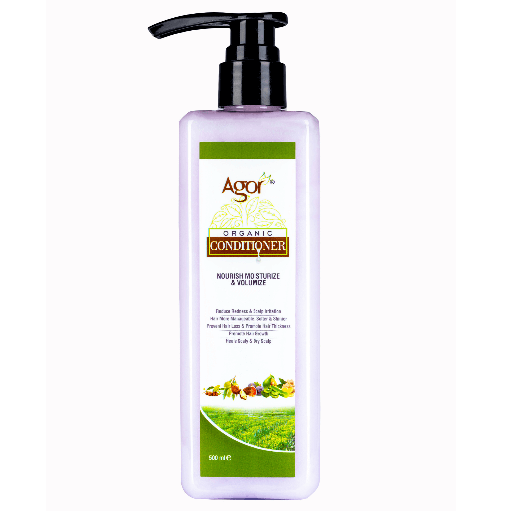 Agor Organic Hair Conditioner 500ml pump bottle, front view