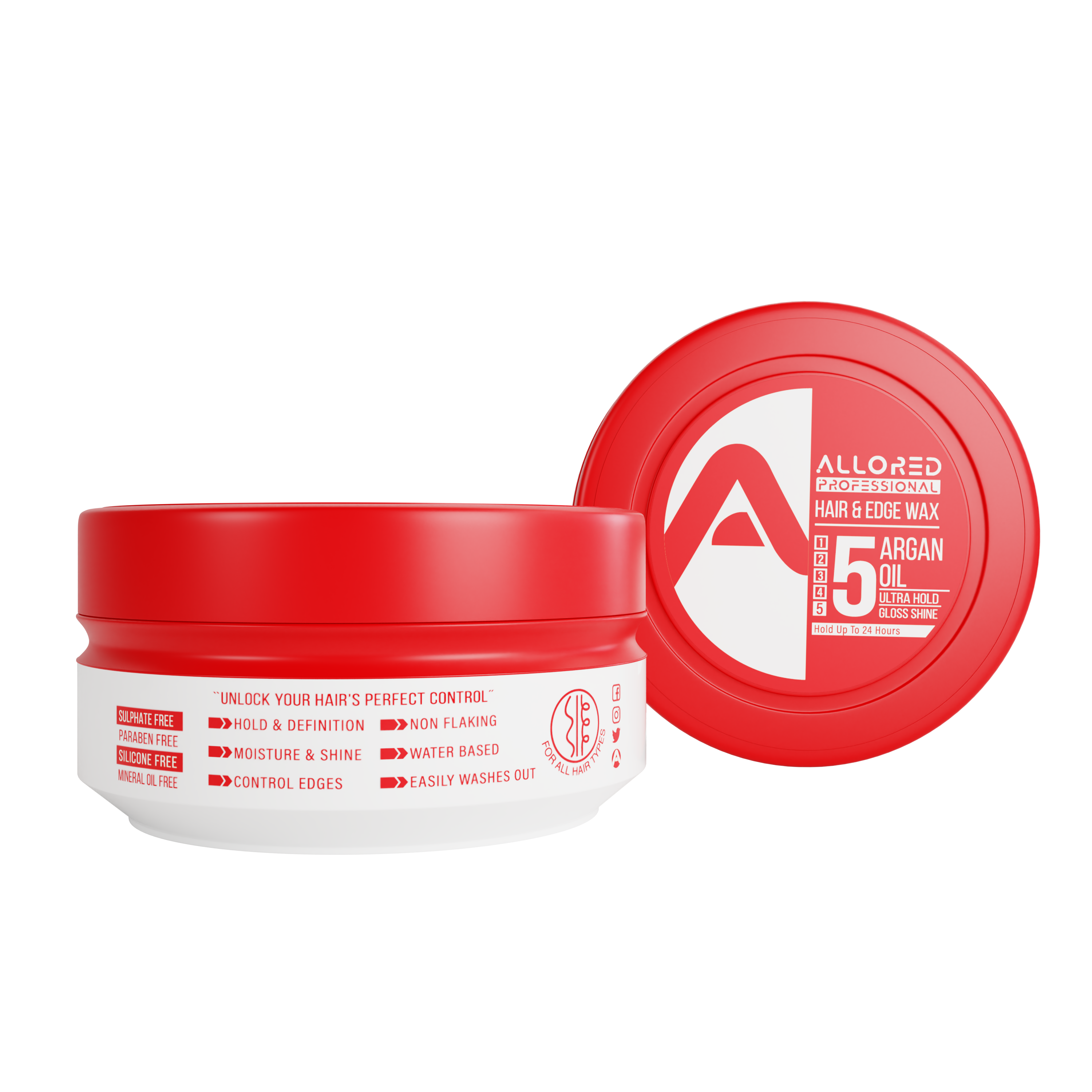 Allored Argan Oil Hair and Edge Wax 150 ml back label