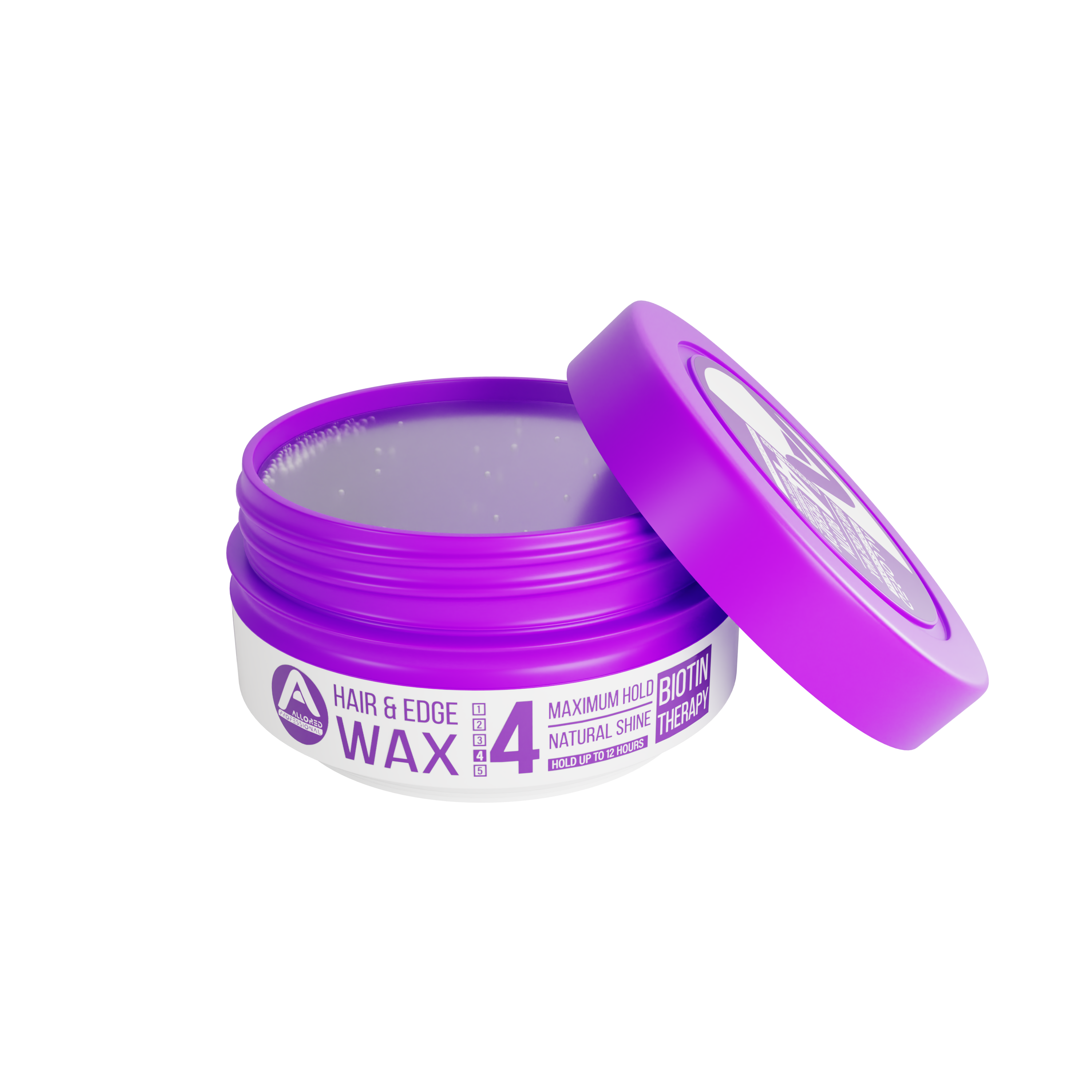Open jar of Allored Biotin Therapy Hair and Edge Wax 150 ml
