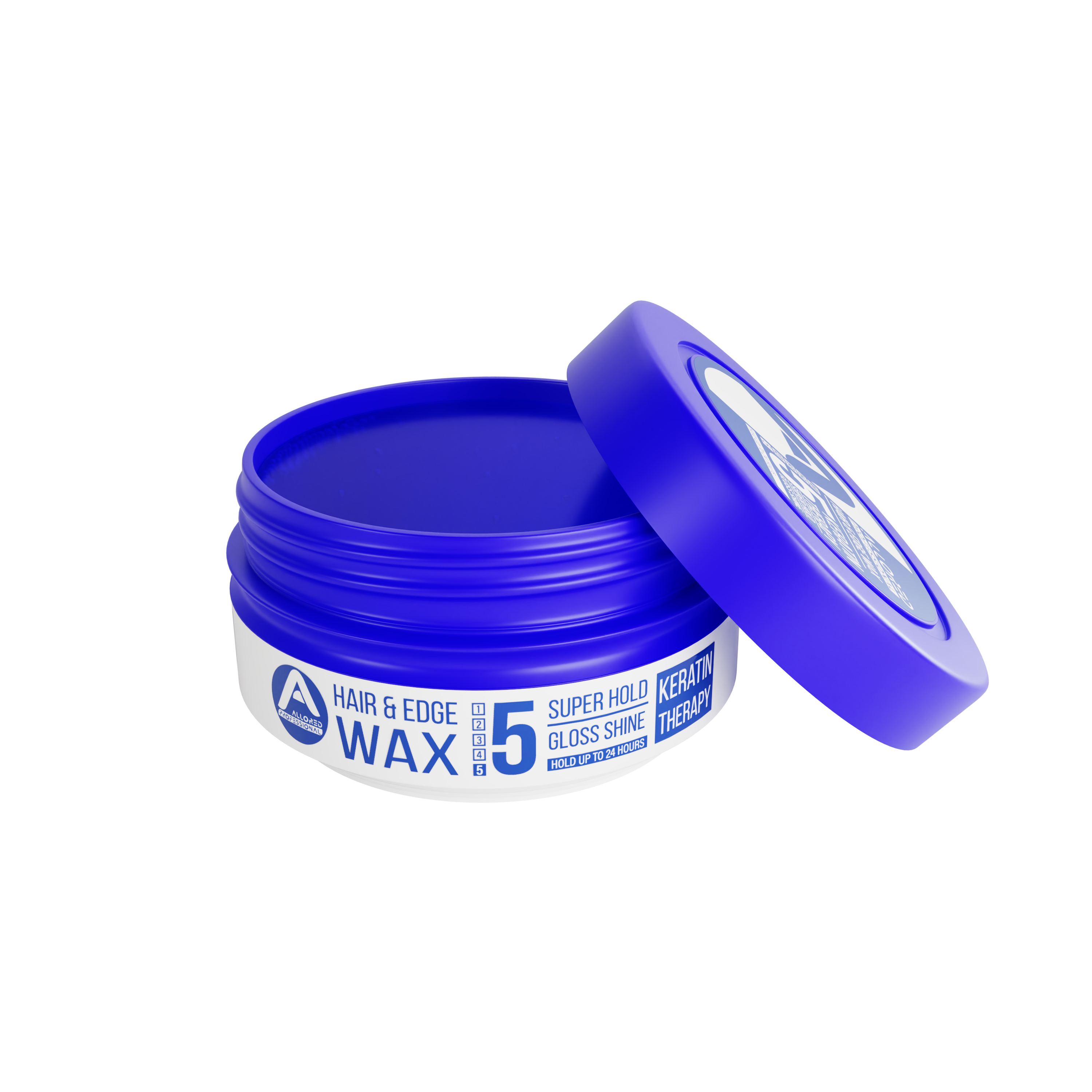 Open jar of Allored Keratin Therapy Hair and Edge Wax 150 ml