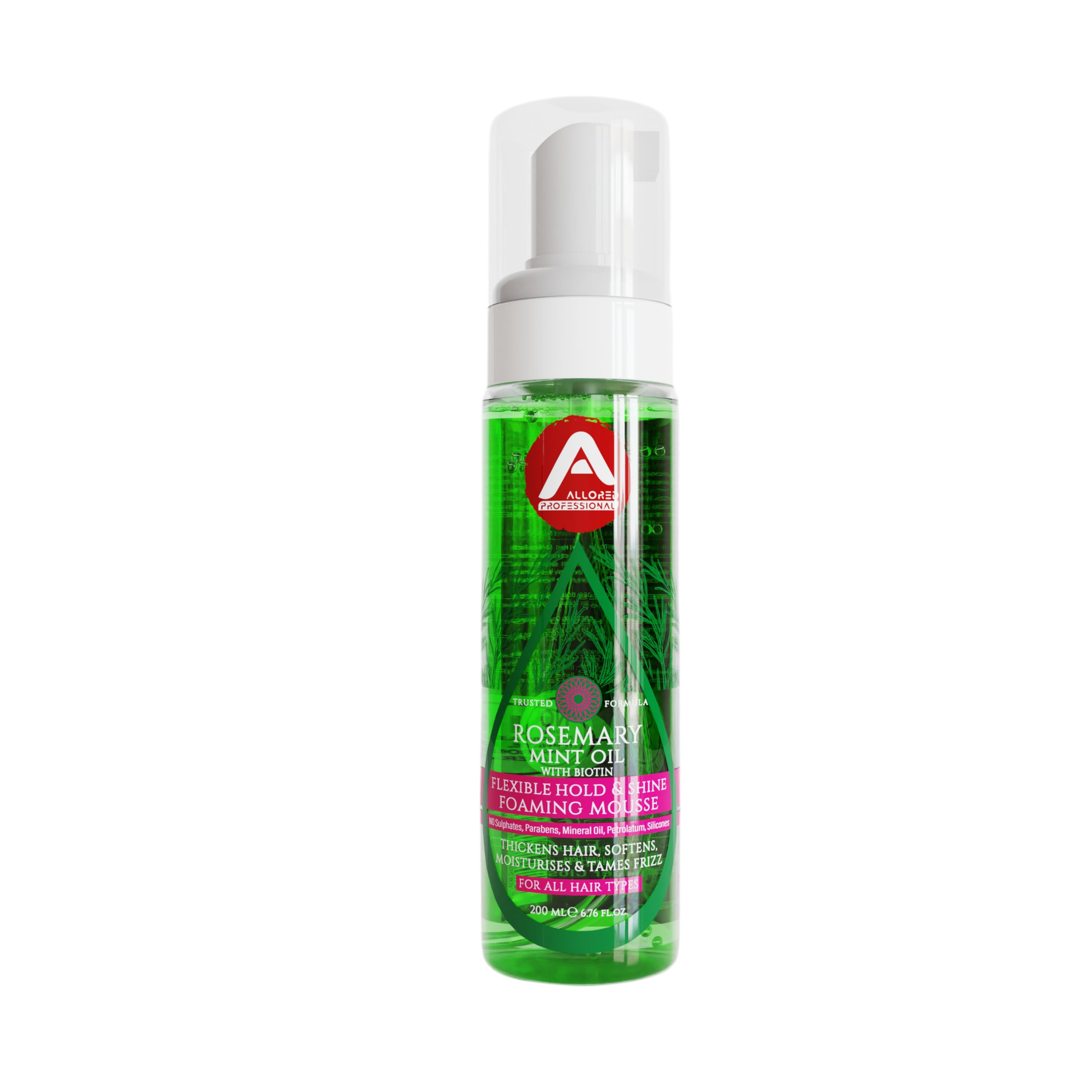 Allored Rosemary Mint Oil with Biotin Foaming Mousse 200 ml front view