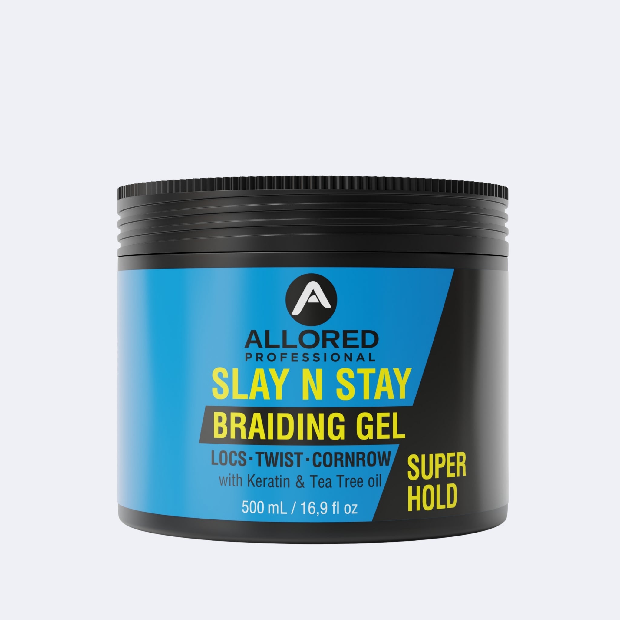 Allored Slay N Stay Braiding Gel Super Hold 500 ml front view