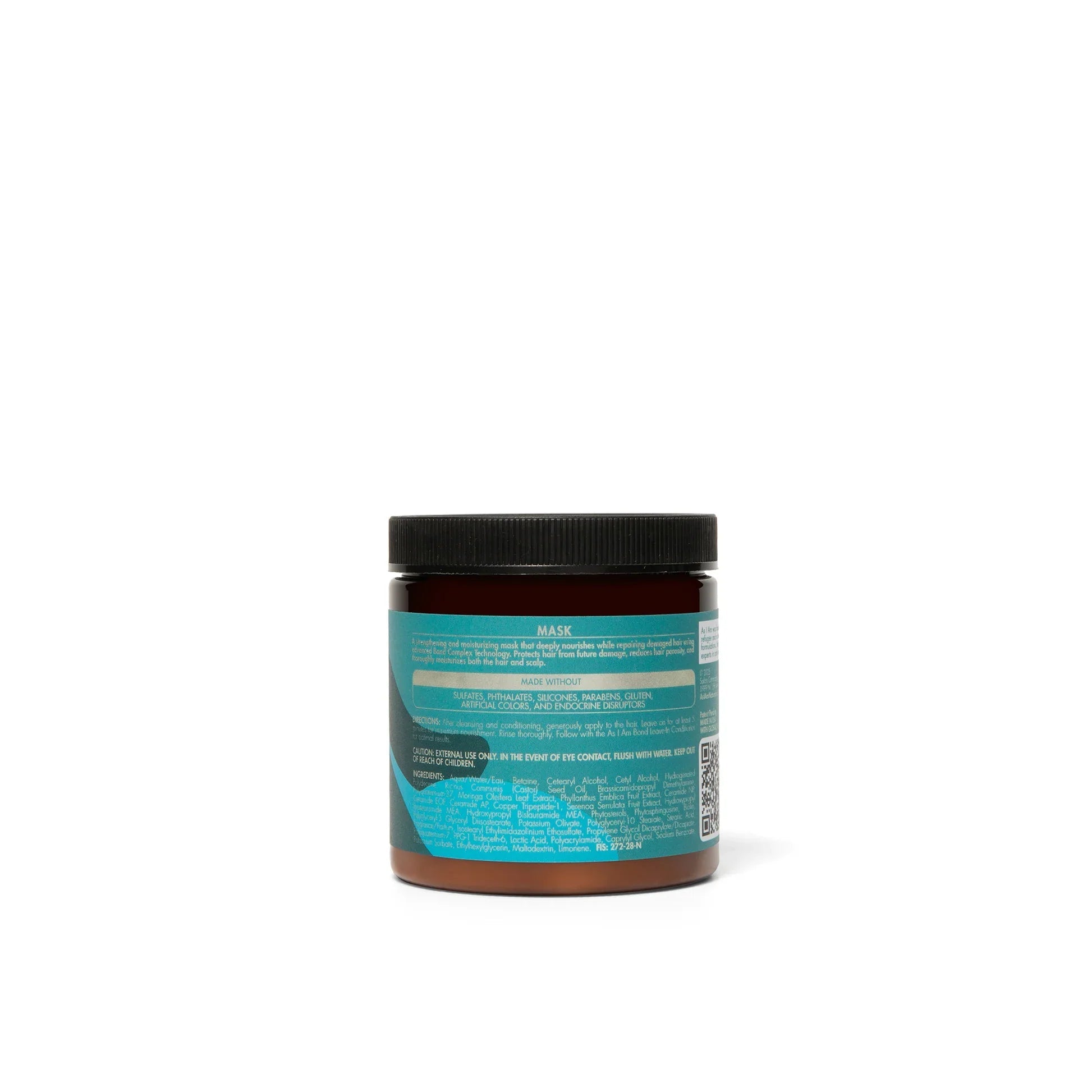 As I Am Bond Moisturizing Mask 227 g jar back label