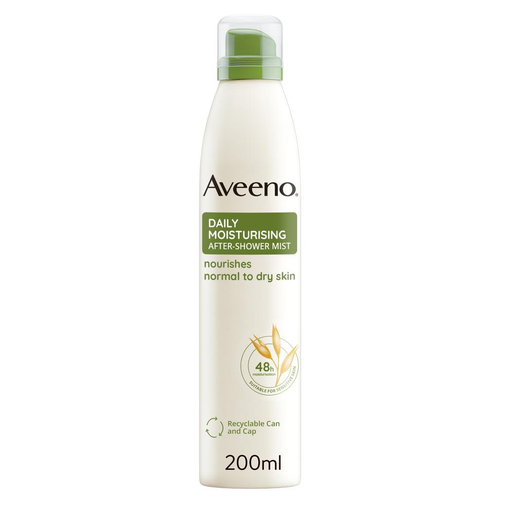 Aveeno Daily Moisturising After-Shower Mist 200 ml bottle, front view