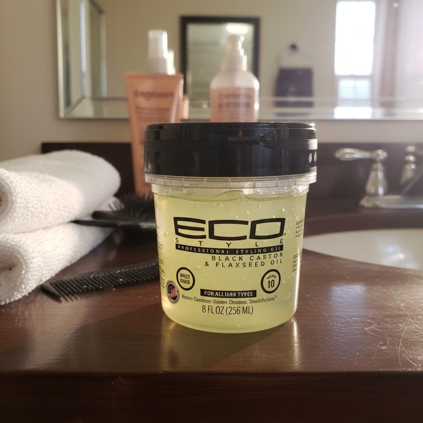 Eco Style Styling Hair Gel Black Castor and Flaxseed Oil 8oz – Pack of 3 - Eco Style Styling Hair Gel Black Castor and Flaxse