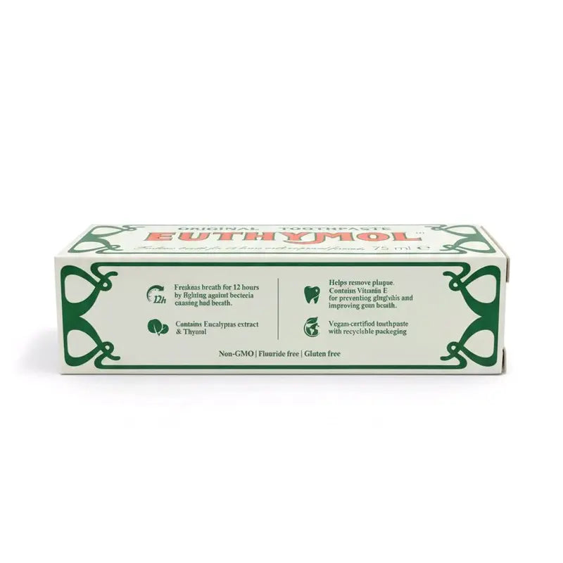 Euthymol Original Toothpaste 2 Pack 75ml Each for Fresh Breath and Oral Hygiene Daily Dental Care