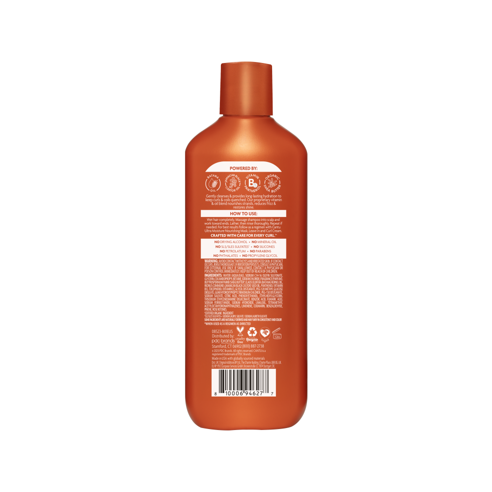 Cantu Ultra Moisture Nourishing Shampoo 384 ml back label