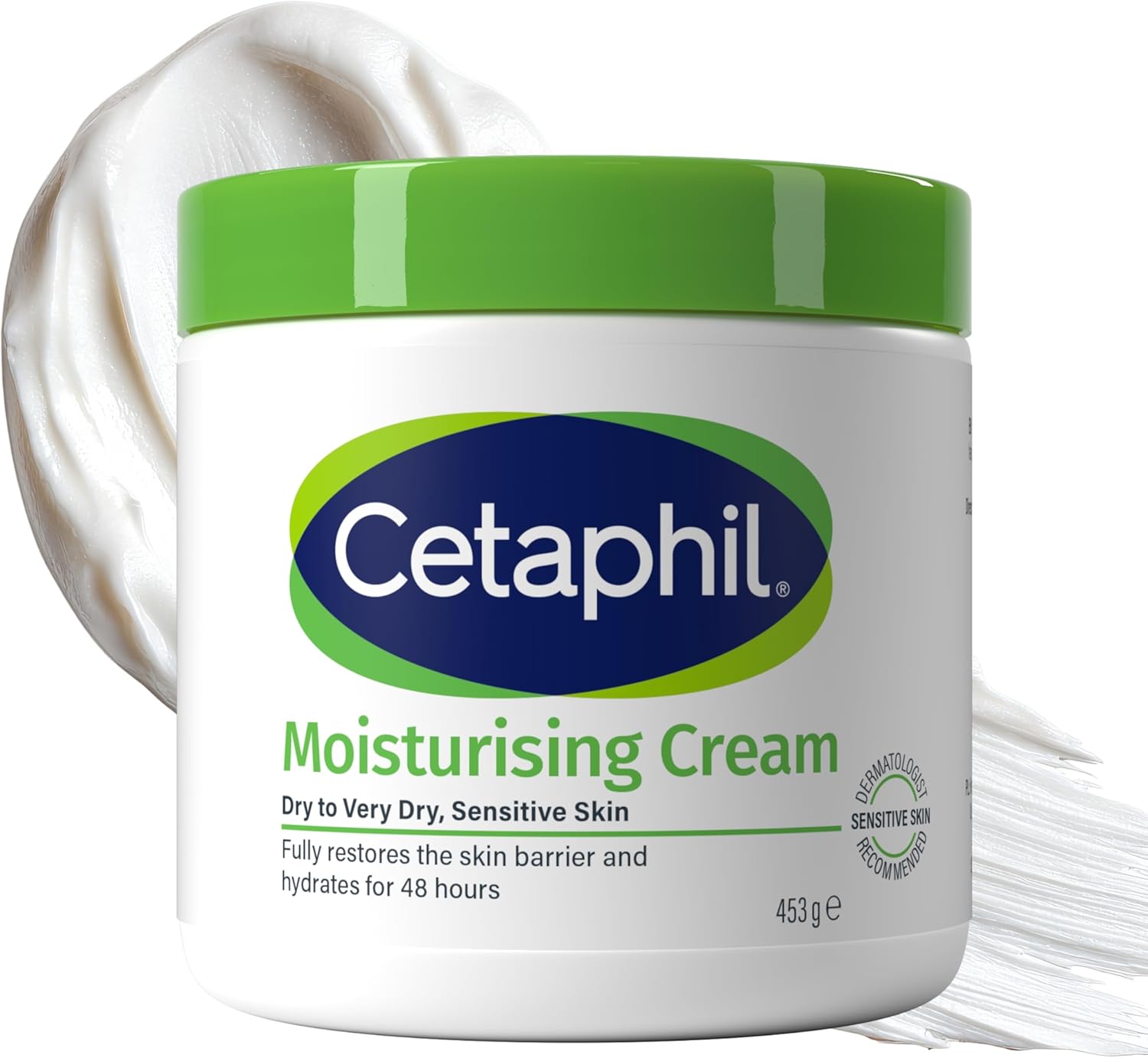 Cetaphil Moisturising Cream 453g tub, front view