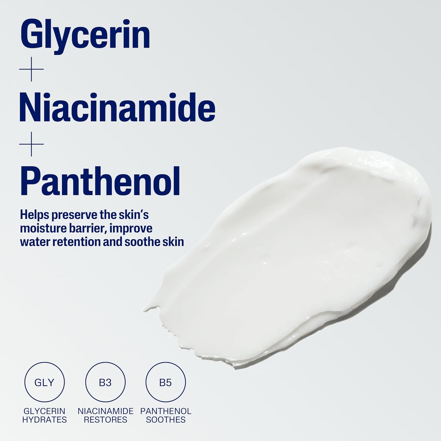 Cetaphil Moisturising Cream glycerin, niacinamide and panthenol highlights