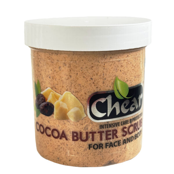 Chear Cocoa Butter Scrub 454 g tub, front view