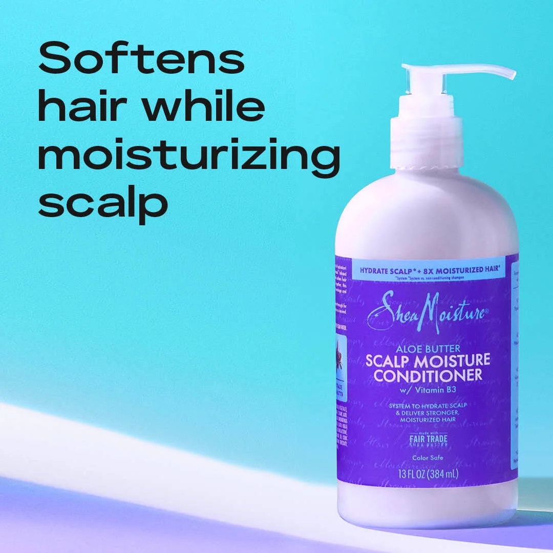 Après-shampooing hydratant pour le cuir chevelu au beurre d'aloès de Shea Moisture, 13 oz