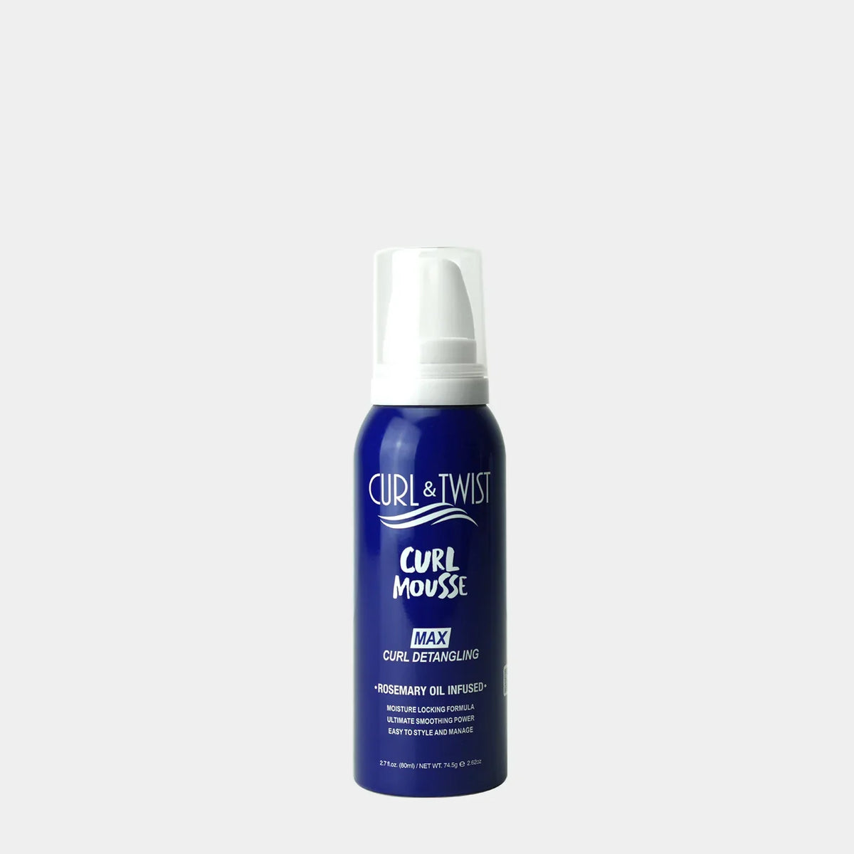 Ebin - Mousse coiffante boucles et torsades Max Curl Démêlante infusée à l'huile de romarin - 355 ml