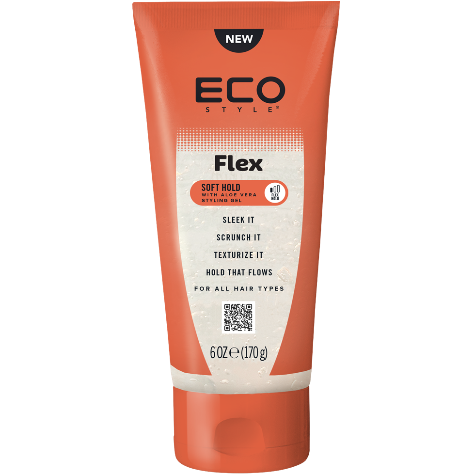 Eco Styler Flex Soft Hold Styling Gel with Aloe 170g orange tube, front view